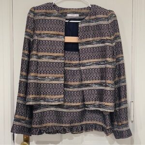 Mango Suit Metallic Tweed Blazer & Skirt Set – Size Small Jacket